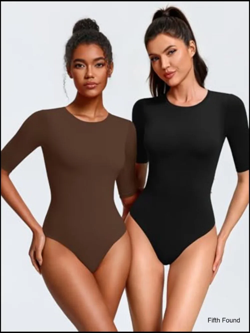 Women's Half Sleeve Crew Neck Bodysuit 3/4 Sleeve Slim Fit Going Out Top